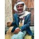 لوحة مطبوعة وقت الشاي في العصرية بالمدينة القديمة مقاس 70x50  للفنان التشكيلي اليمني القدير عدنان جمن