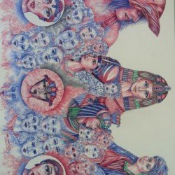 لوحة مطبوعة بعنوان بين الحضارات مقاس 50x70 للفنان التشكيلي المصري القدير هشام مخلوف خلاف لوحة مطبوعة بعنوان بين الحضارات مقاس 50x70 للفنان التشكيلي المصري القدير هشام مخلوف خلاف