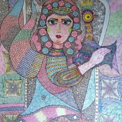 لوحة مطبوعة بعنوان ملامح مقاس 50x70 للفنان التشكيلي المصري القدير هشام مخلوف خلاف لوحة مطبوعة بعنوان ملامح مقاس 50x70 للفنان التشكيلي المصري القدير هشام مخلوف خلاف