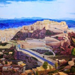 لوحة مطبوعة لقلعة القاهرة مقاس cm 100×120 للفنان ردفان المحمدي