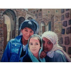 لوحة مطبوعة بعنوان انسجام مقاس cm 90×120 للفنان ردفان المحمدي