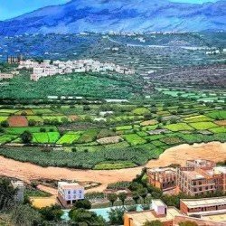 لوحة مطبوعة بعنوان وادي بنا مقاس cm 90×180 للفنان ردفان المحمدي لوحة مطبوعة بعنوان وادي بنا مقاس cm 90×180 للفنان ردفان المحمدي