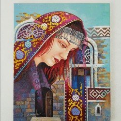 لوحة مطبوعة بعنوان صاحبة الجلالة مقاس 55x45 للفنان التشكيلي اليمني زياد العنسي لوحة مطبوعة بعنوان صاحبة الجلالة مقاس 55x45 للفنان التشكيلي اليمني زياد العنسي