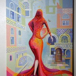 لوحة مطبوعة بعنوان رحيل لم يكتمل مقاس 50x70 للفنان التشكيلي اليمني زياد العنسي لوحة مطبوعة بعنوان رحيل لم يكتمل مقاس 50x70 للفنان التشكيلي اليمني زياد العنسي