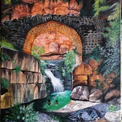 لوحة فنية بريشة الفنانة اسماء البناء لوحة فنية بريشة الفنانة اسماء البناء