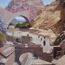 لوحة مطبوعة على كانفاس مقاس cm90×120 للفنان ردفان المحمدي