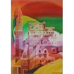 لوحة فنية للفنان عزيز المعافري لوحة فنية للفنان عزيز المعافري