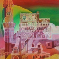 لوحة فنية للفنان عزيز المعافري لوحة فنية للفنان عزيز المعافري