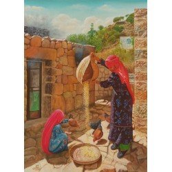 لوحة فنية للفنان  عزيز المعافري