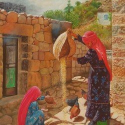 لوحة فنية للفنان عزيز المعافري لوحة فنية للفنان عزيز المعافري