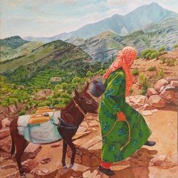 لوحة فنية للفنان عزيز المعافري لوحة فنية للفنان عزيز المعافري